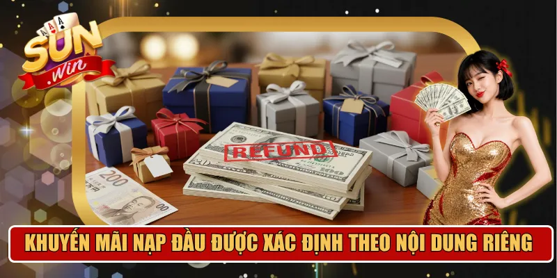 Khuyến mãi nạp đầu được xác định theo nội dung riêng