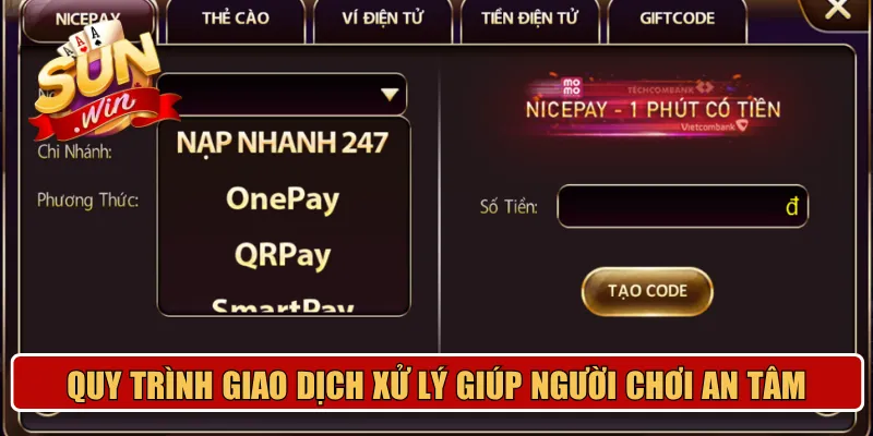 Quy trình giao dịch xử lý giúp người chơi an tâm