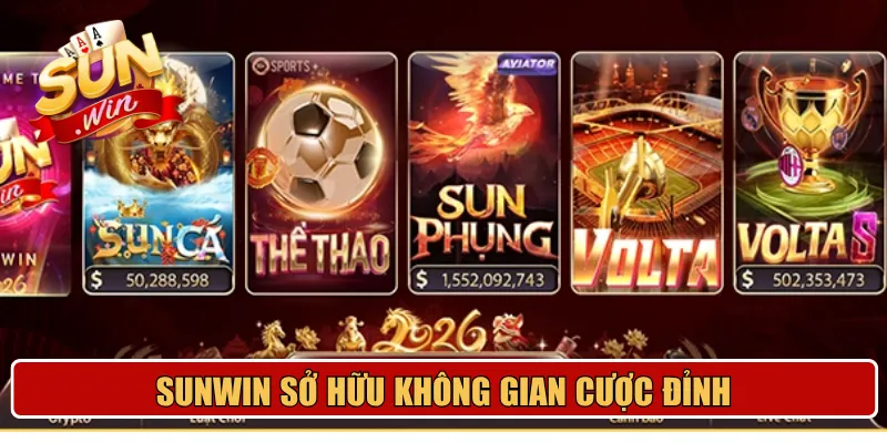 Sunwin sở hữu không gian cược đỉnh